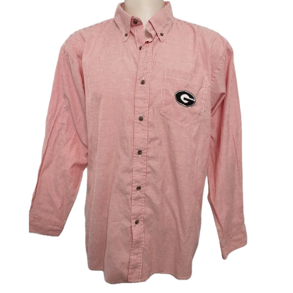 Georgia Bulldogs Three Square Shirt‎ Men's 2XL Button Down Long Sleeve  Collared